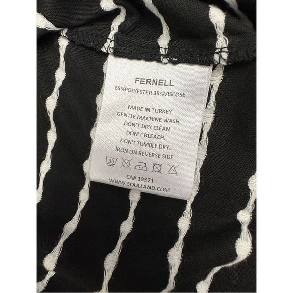 NWT Soulland - Fernell T-shirt with Embroidered Dots - BLACK / WHITE - Picture 7 of 7